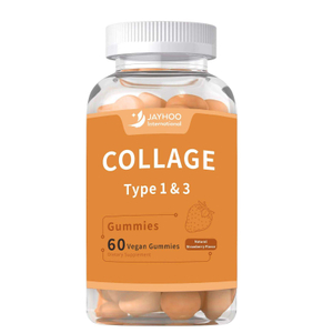 60 gehydrolyseerde collageengummies met aardbeiensmaak, niet-GMO, glutenvrije huidbleekbehandeling 
