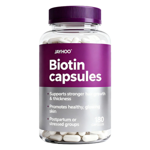 OEM Biotin Capsules 12,000 mcg ສະຫນັບສະຫນູນການເຕີບໂຕຂອງຜົມທີ່ເຂັ້ມແຂງແລະເສີມຄວາມງາມ
