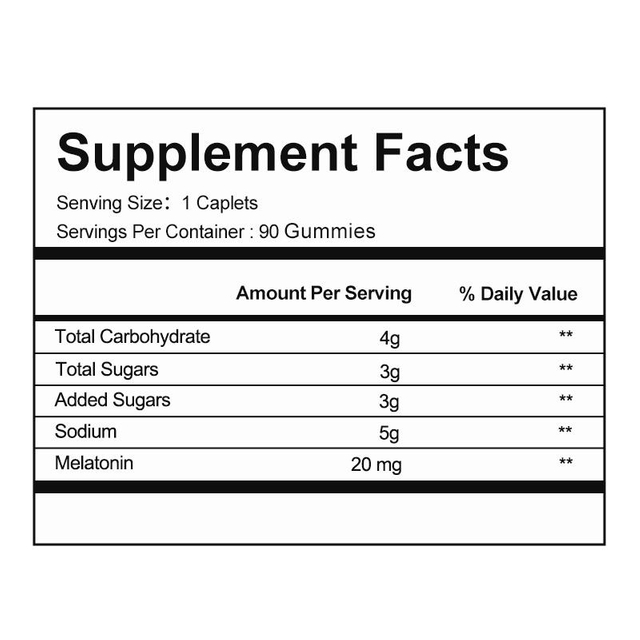 Aanpasbare Melatonin Gummies, Volwasse Slaap Hulp, 60 Aarbei Gegeurde Melatonin Gummies, Volwasse Slaap Aanvulling