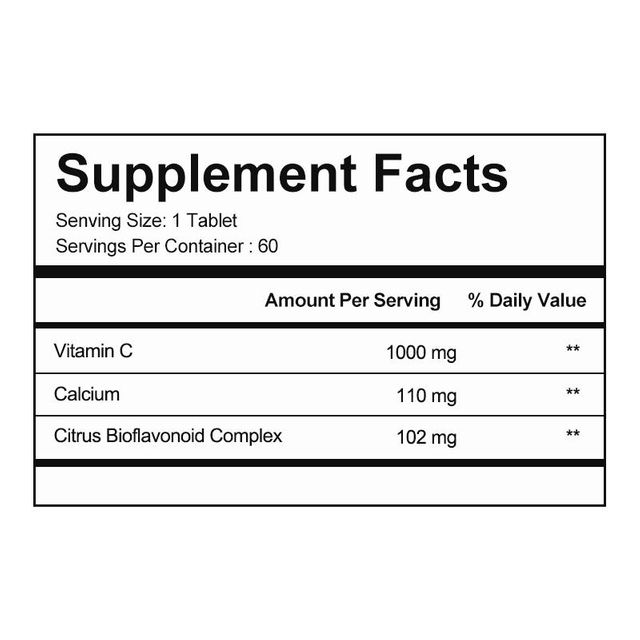 OEM C Vitamini 1000mg, Bağışıklık Desteği, Antioksidan, Cilt Sağlığı, Y&uuml;ksek Etkili Askorbik Asit
