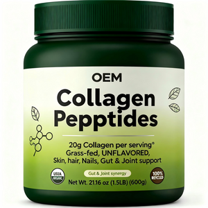 Collagen Peptide Powder 600g Anti-Aging Supplement til voksen hud, h&aring;r og negle med antioxidantfordele