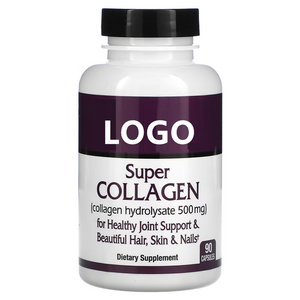 Super Collagen 500mg hydrolyseret kollagen til voksen sk&oslash;nhed fremmer h&aring;r hud negle sundhed