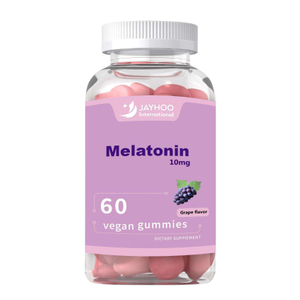 OEM 60 Vegan Gummies 10mg Melatonin Natural Grape Flavored Sleep Aid សម្រាប់ការគេងលក់លឿនជាងមុនសម្រាប់មនុស្សពេញវ័យ