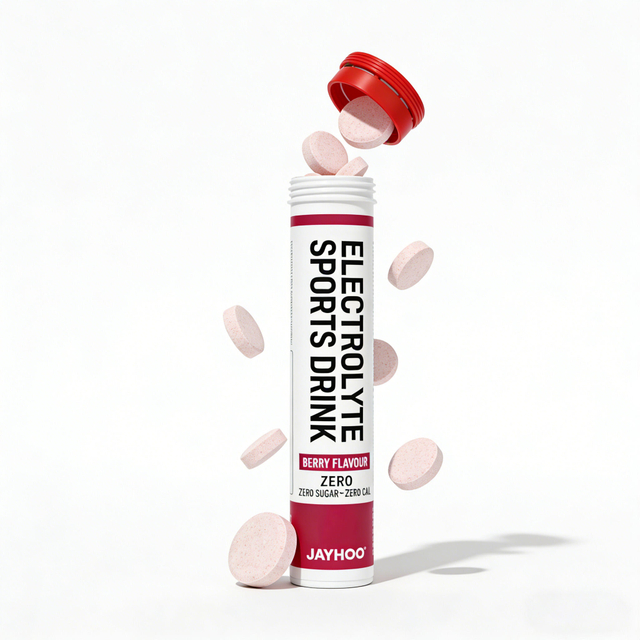 OEM/ODM elektrolytttabletter - fuktighetstabletter rike p&aring; vitamin C, 0 kalorier, sukkerfrie, forbedrer hydrering, b&aelig;rsmak