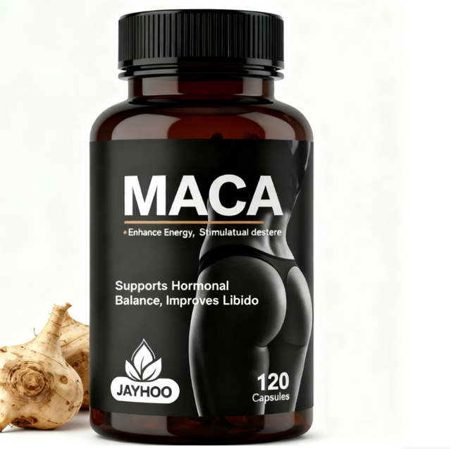 120 Maca แคปซูล Non-GMO Ayurvedic Cordyceps Black Maca Root Capsules มังสวิรัติ Maca แคปซูล