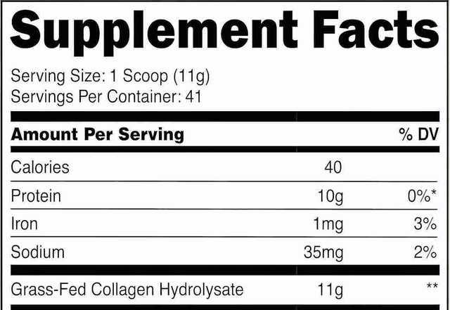 OEM 600 g kollagenpulver i helsekostkvalitet, underst&oslash;tter hud- og h&aring;rsundhed, antioxidantbeskyttelse