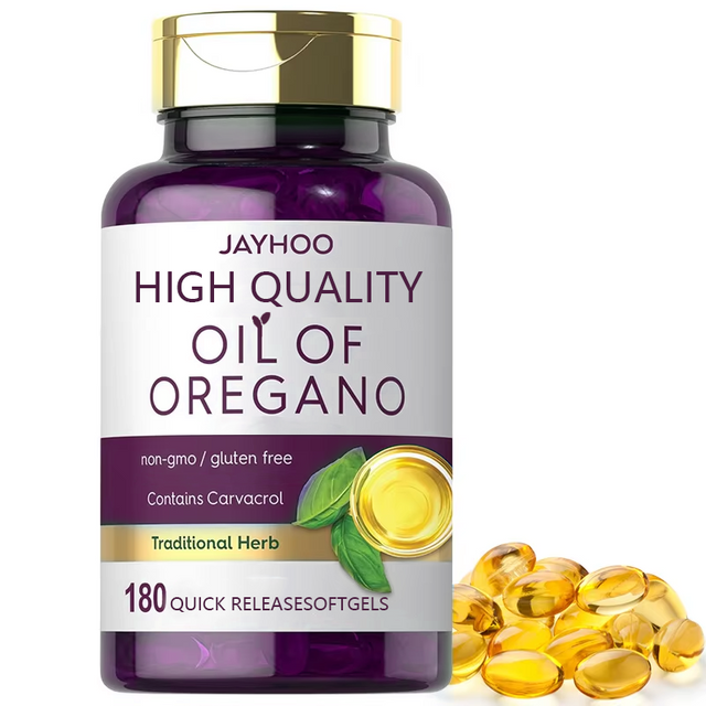 Suplemen minyak Oregano Vegan Organik Kapsul Gel Lunak Minyak Habbatus Sauda