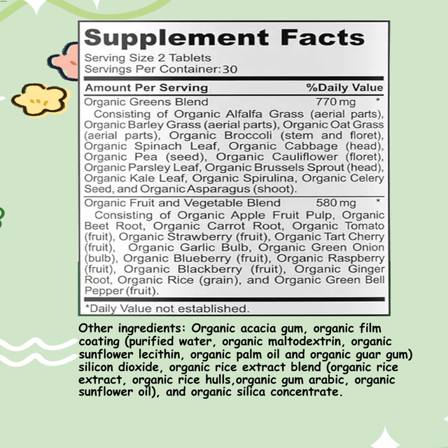 Superfood Greens Tablet