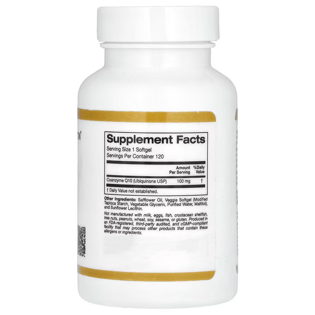 120 Softgels Coenzyme Q10 100mg قدرتی بالغ سپلیمنٹس حاملہ خواتین کے لیے نہیں